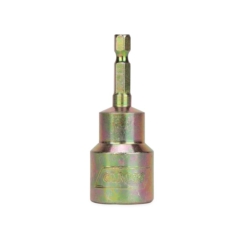 Adaptador de soquete para macaco sanfona Camco 48865, encaixe rápido hexagonal de 6,35 mm, aço-carbono forjado