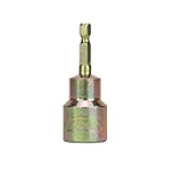 RV Scissor Jack Drill Adapter Socket - Designed for 1/4-Inch Hex Quick Connect Chucks - Forged of Carbon Steel & Zinc Plated for Corrosion-Resistance (48865)