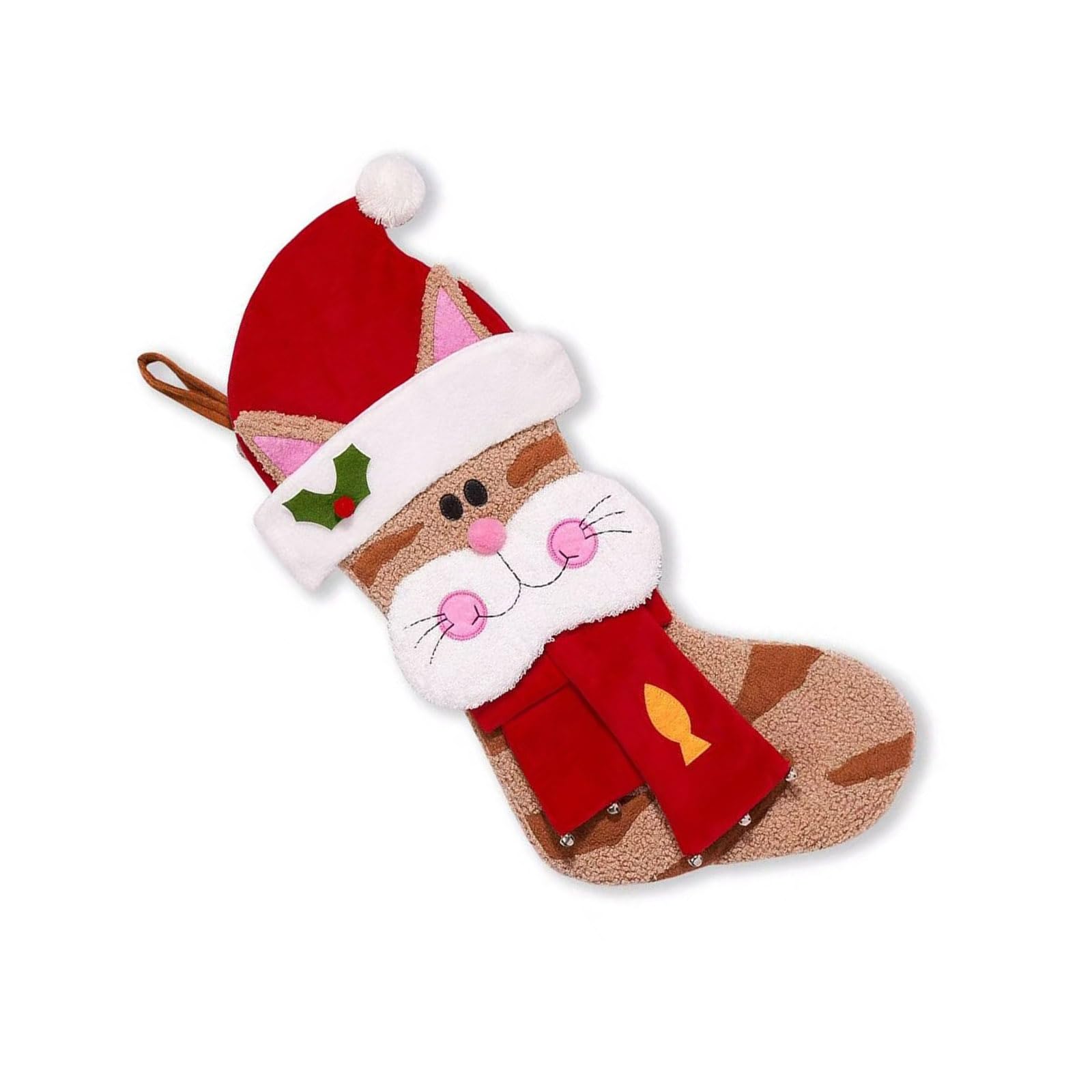 Jazuaiao User Friendly Polyester Christmas Stocking Sturdy Holiday Decor Christmas Fireplaces Decors for Home Offices Gifts Sacks