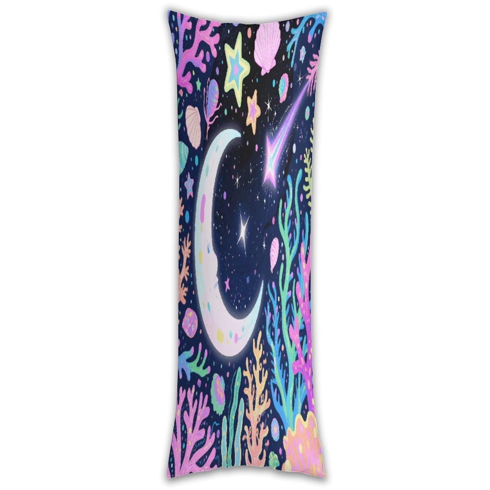 Star Ocean Pattern Long Pillow Case with Zipper Ultra Soft Microfiber Long Pillow Cover Breathable Body Pillow Protector Soft Wrinkle Pillowcase for Bed Sofa Bedroom 53 X 19 in