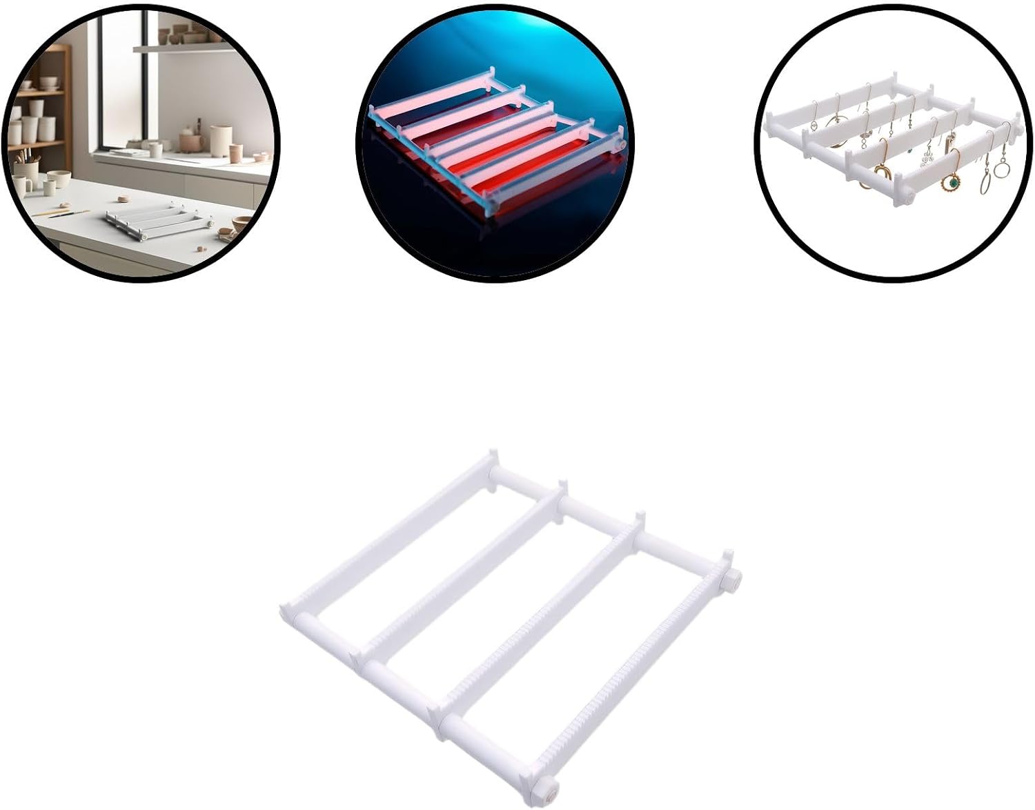 Calcipxx High-Temperature Ceramic Rack for Jewelry Kiln Firing with Grid Design - Portable Support Tool for Small Craft Items in Pottery & Metalworking