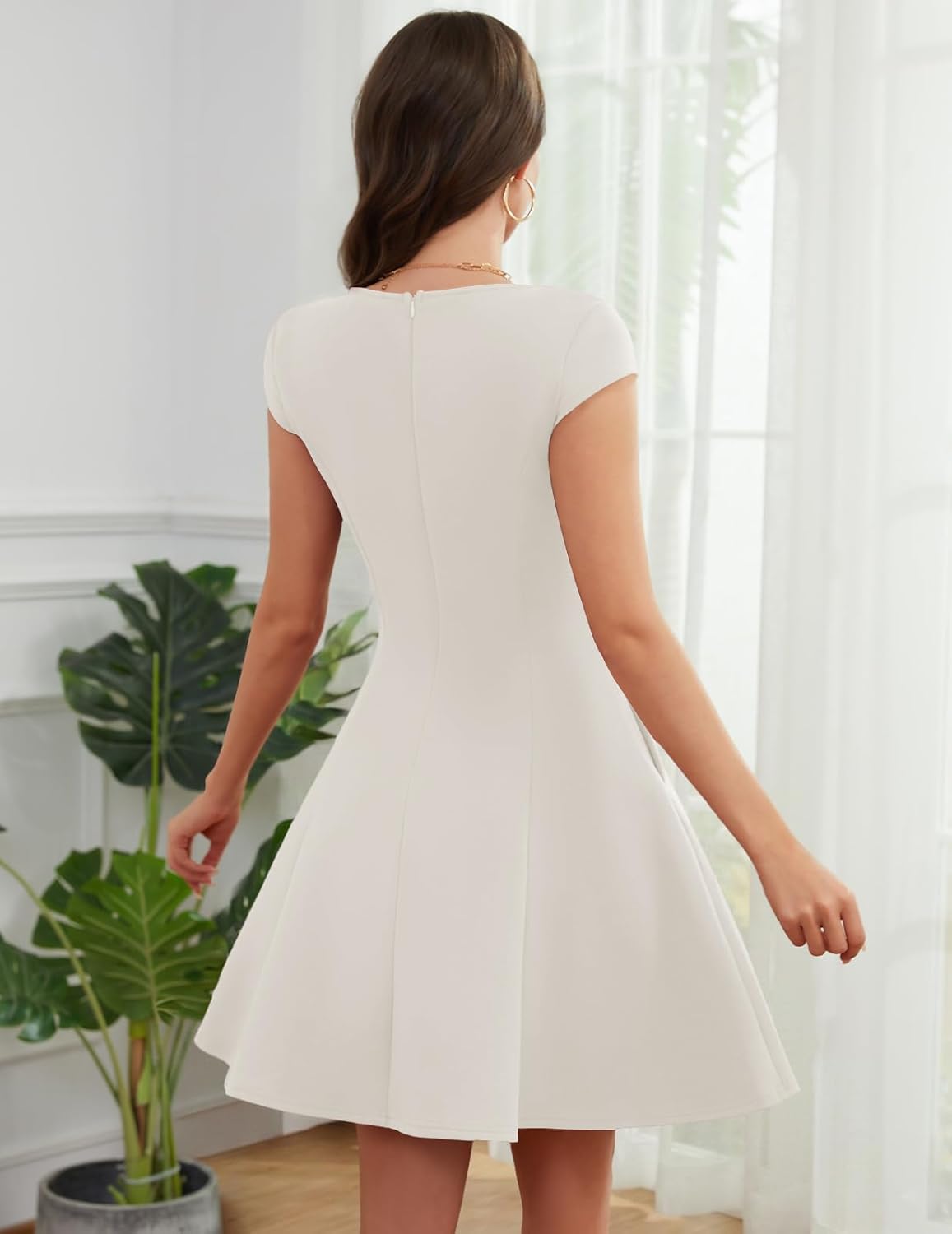 Meetjen Womens Cocktail Dresses 2026 Summer Short Elegant Graduation A Line Cap Sleeve Mini Party Dress with Pockets - Image 6