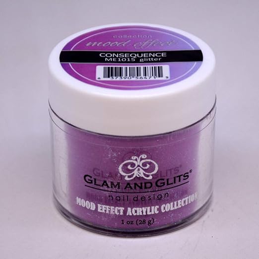 NEW!! Glam and Glits Mood Effects Nail Powder, Consequence (Glitter), 1 oz. Beauty