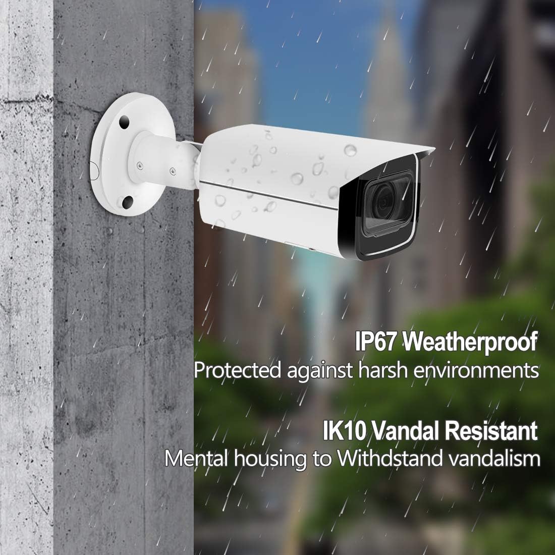 Holiday Deals 🛒 6MP IP PoE Security Bullet Camera IPC-HFW4631H-ZSA Motorized Zoom 2.7~13.5mm VF Lens 5X Optical Zoom Outdoor Camera,Built-in Audio,SD Card Slot,IR 80m Night Vision H.265,IP67 Waterproof