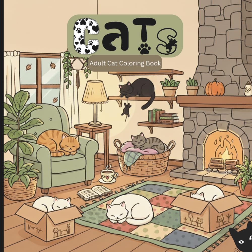 Cats Adult Cats Coloring Book