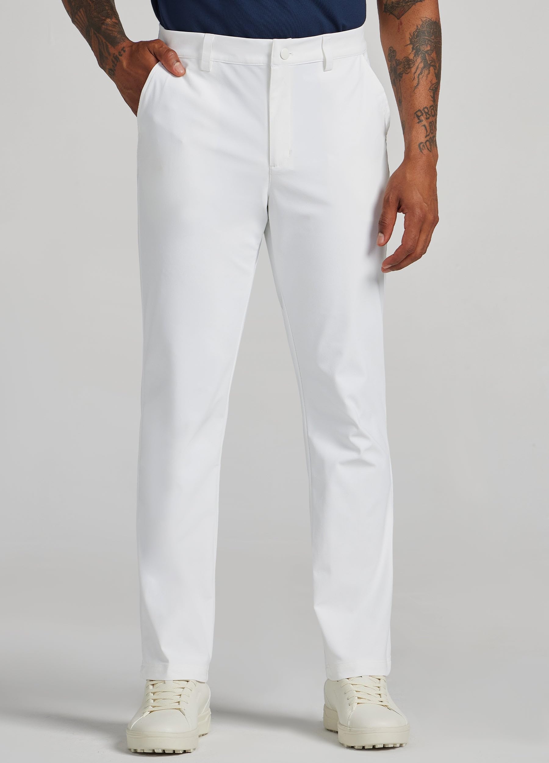WILLIT Pantalon de golf stretch pour homme - Séchage rapide - Pantalon de bureau - Pantalon décontracté avec 4 poches - 86 cm - 81 cm