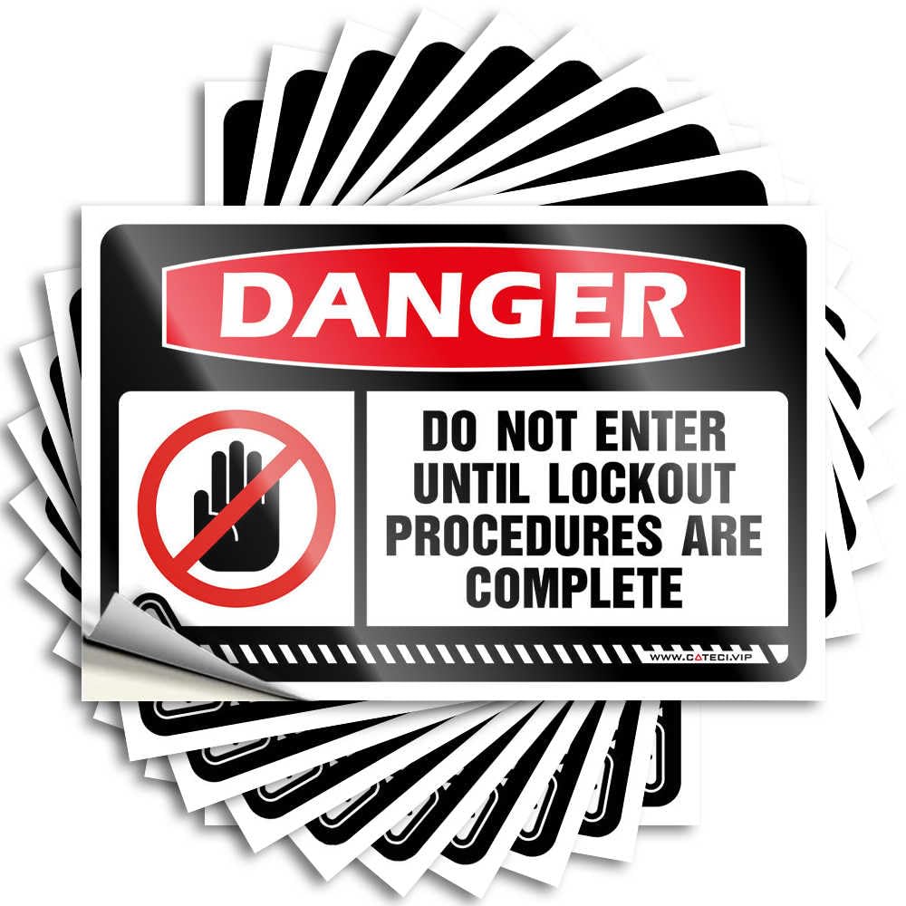 Fzfn Colour Bumper - New Cover Danger Do Not Enter Until Lockout Procedures Are Complete For Items Country(8X12cm)