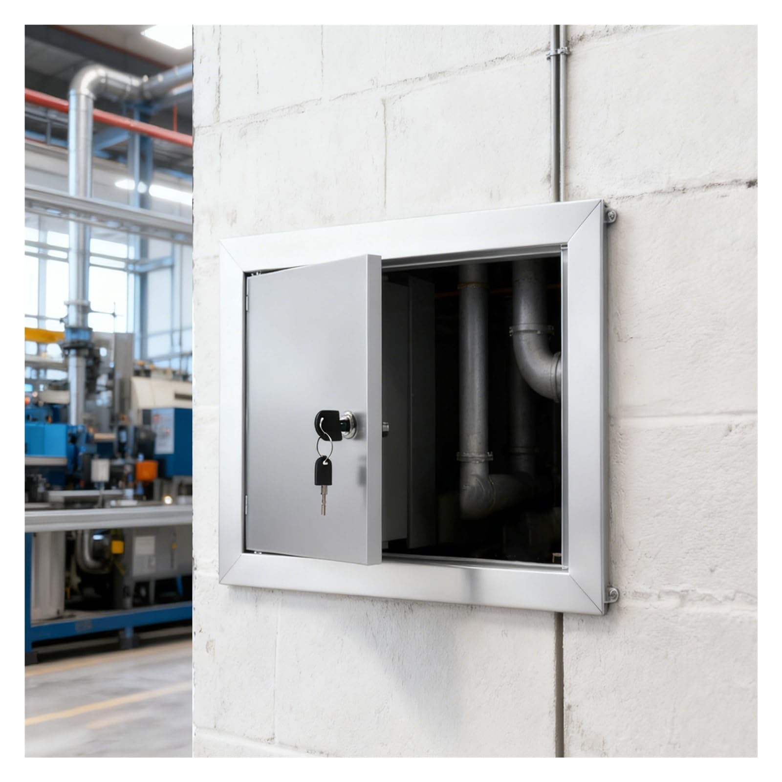 Panneau d'accès canalisations industrielles inox installation facile