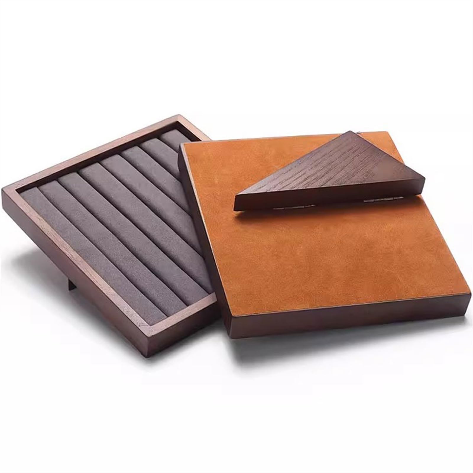 Yicrafts Espositore Per Gioielli - Supporto Per Collane, Orecchini E Anelli In Noce