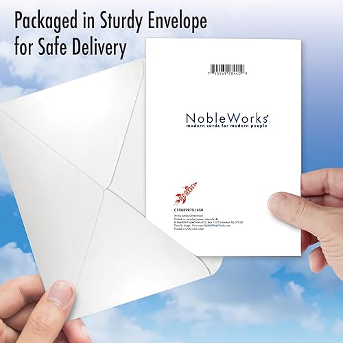 Miniatura 6 de NobleWorks Divertida tarjeta de felicitación de jubilación con sobre de 5 x 7 pulgadas (1 tarjeta) compañero de trabajo, compañero de trabajo celoso