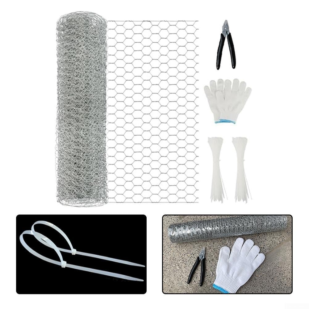 Rete Esagonale Zincata 35x1000cm Kit Recinzione