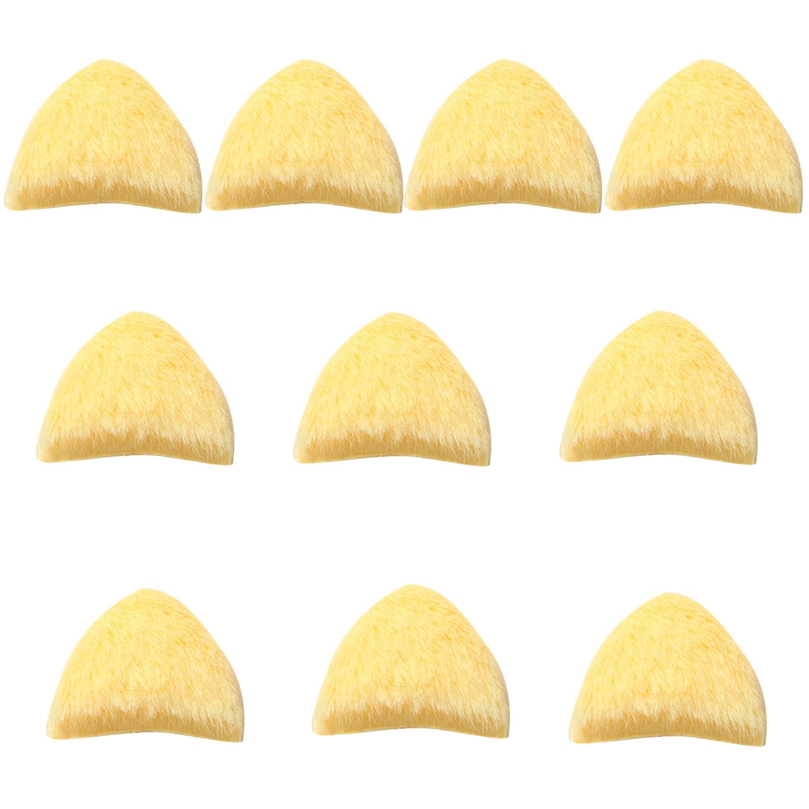 Buxuaaaa 10Pieces Plush Animal Ear Hairband Supplies Furry Animal Ear Appliques for Sewing Craft Stuffed Toy Clothing Headbands Furry Fabric Hair Accessories