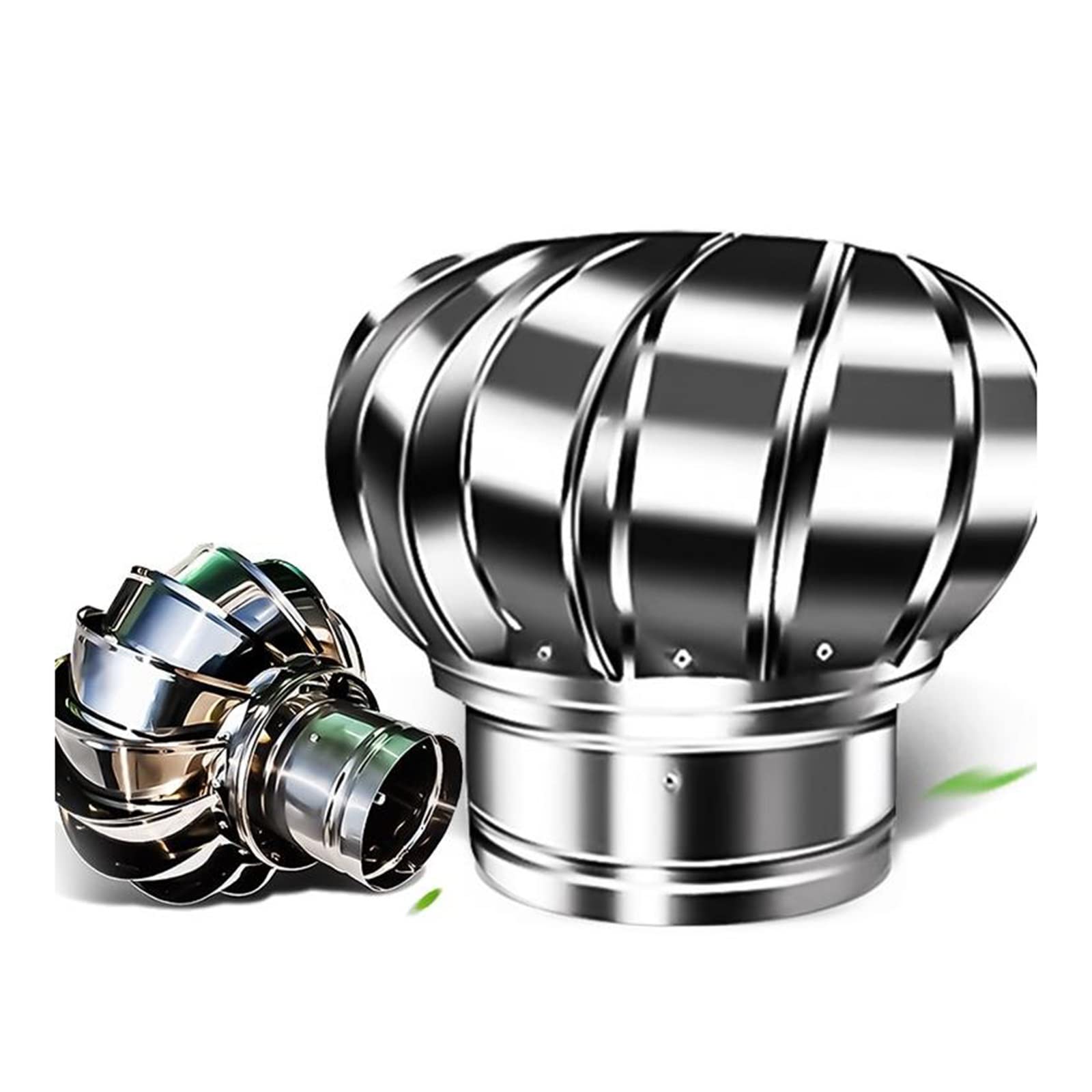 GYRAXDJN Rotatable Stainless Steel Chimney Cap 304 Anti-Downdraught Chimney Cover Exhaust Pipe Topper chimney cap for Smoke Ventilation Adjustable Schornsteinhaube Spinner.