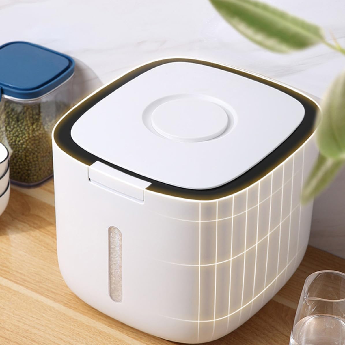 Large-capacity Sealed Rice Container for Kitchen and Home Use, Portable and Detachable Grain Storage Bucket Made of Sturdy Abs and Pp Material, for Flour and Miscellaneous Grain