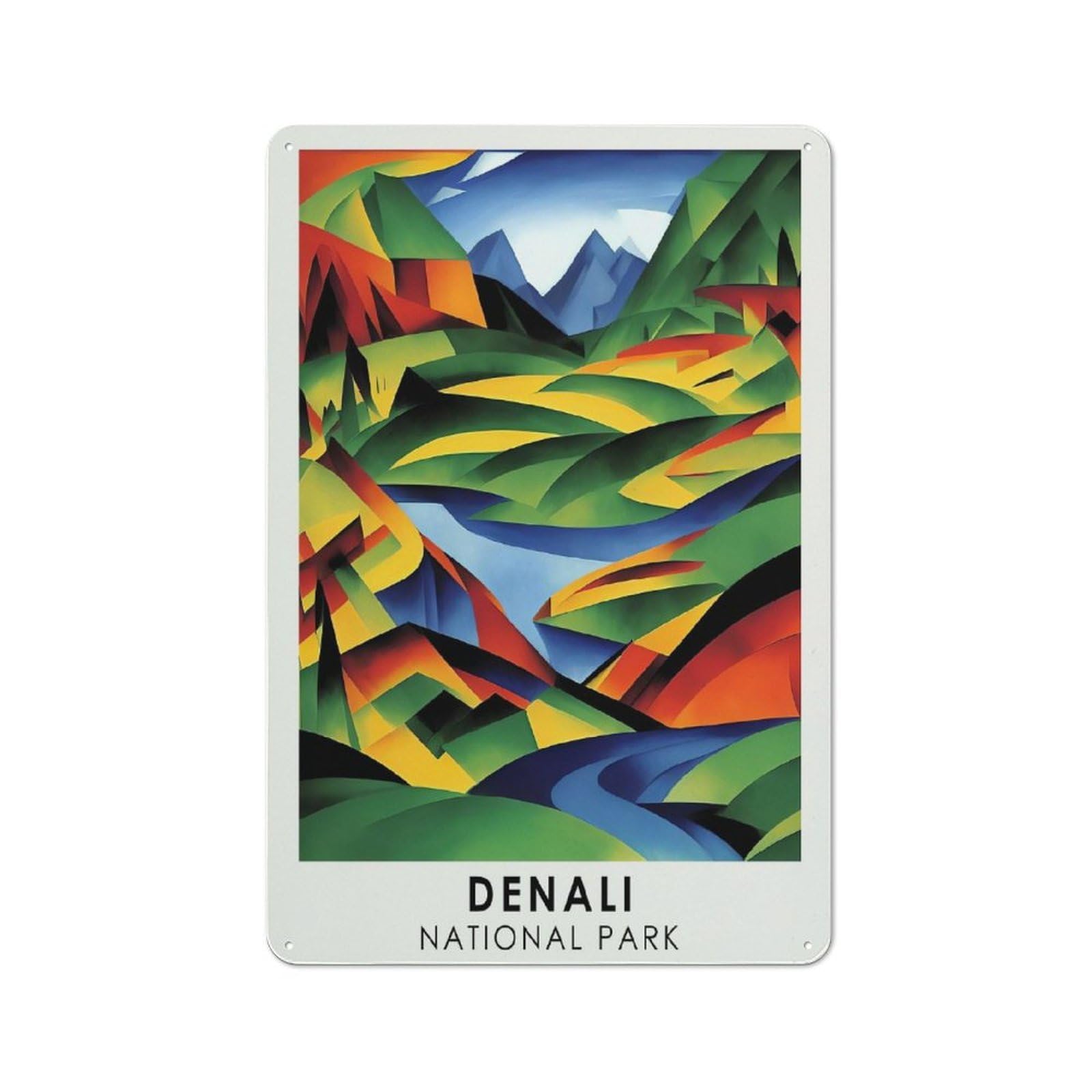 Junmoney Style-17 Denali National Park Rustic Metal Plaque 30X20cm For Café Or Restaurant, Wall Decor For People Reorganising Café And Restaurant