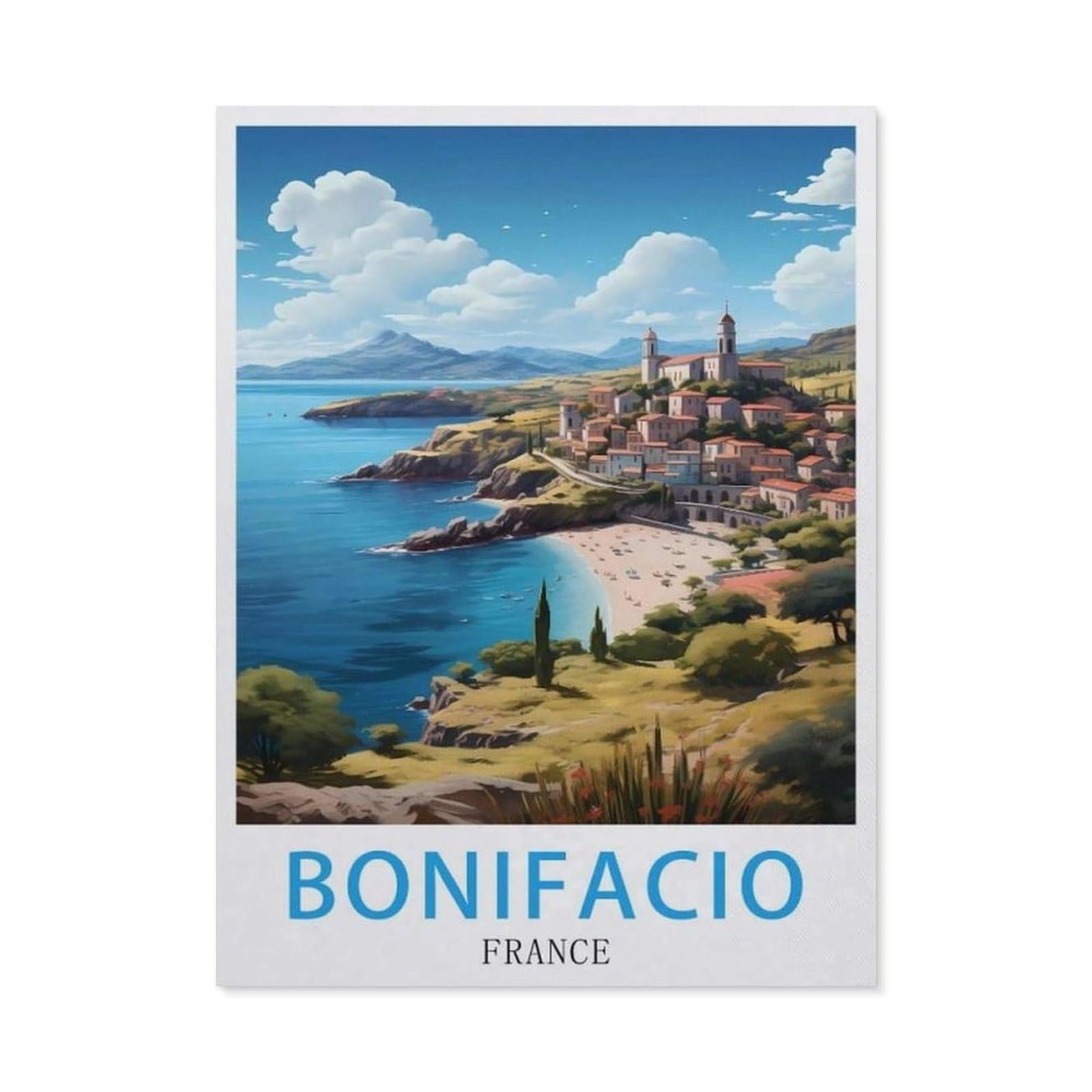 Metal Sign Tin Sign，Bonifacio France(20x30cm）