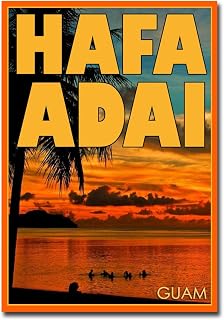 Hafa Adai, Guam Fridge Magnet Size 2.5" x 3.5"