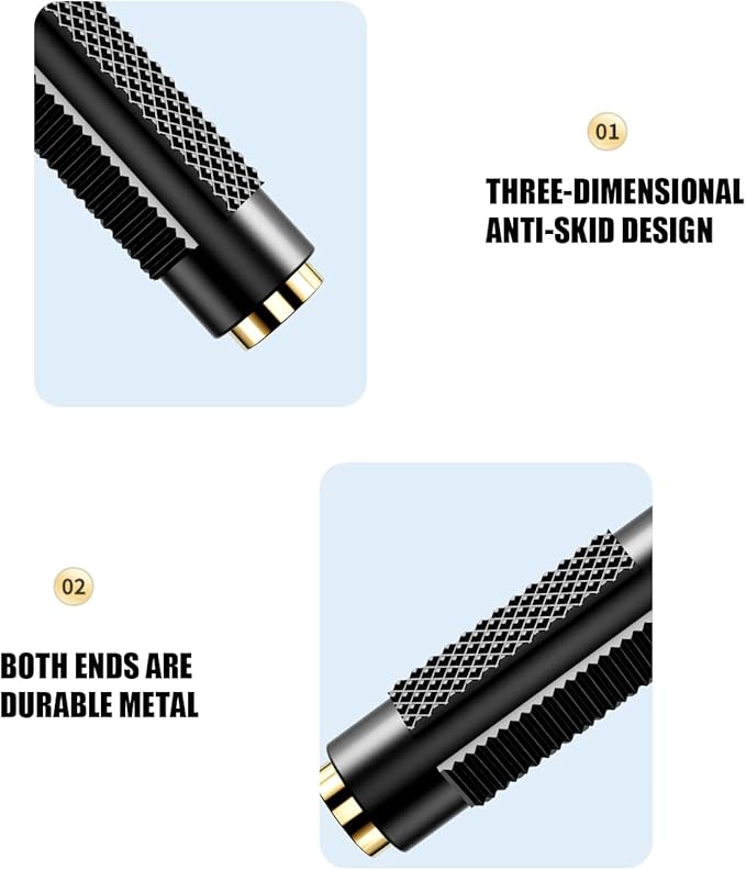 Adaptador PANPEO 3.5mm Hembra a Hembra, Chapado en Oro, 4 Unidades miniatura 4