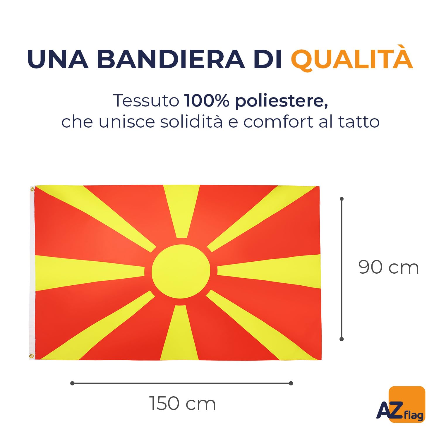 AZ FLAG Bandiera San Marino 150x90 cm - Bandiera Sammarinese 90 x 150 cm