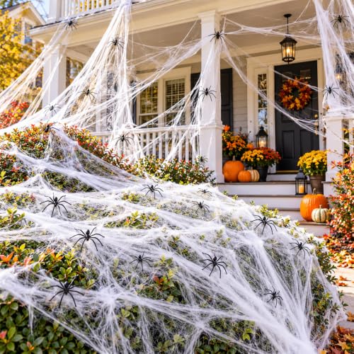 Halloween Spider Webs Decorations 1000 Sqft with 50 Fake Spiders - image 1