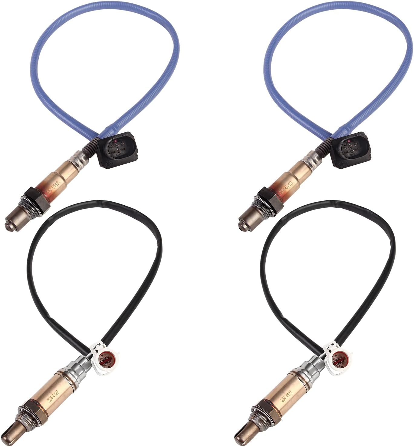 Oxygen O2 Sensor Upstream and Downstream Fits for F150 4.6L 2009-2010, for Ford E150 E250 E350 4.6L 5.4L 2009 2010 2011 2012 2013 2014, Replace 234-5113, 234-4127