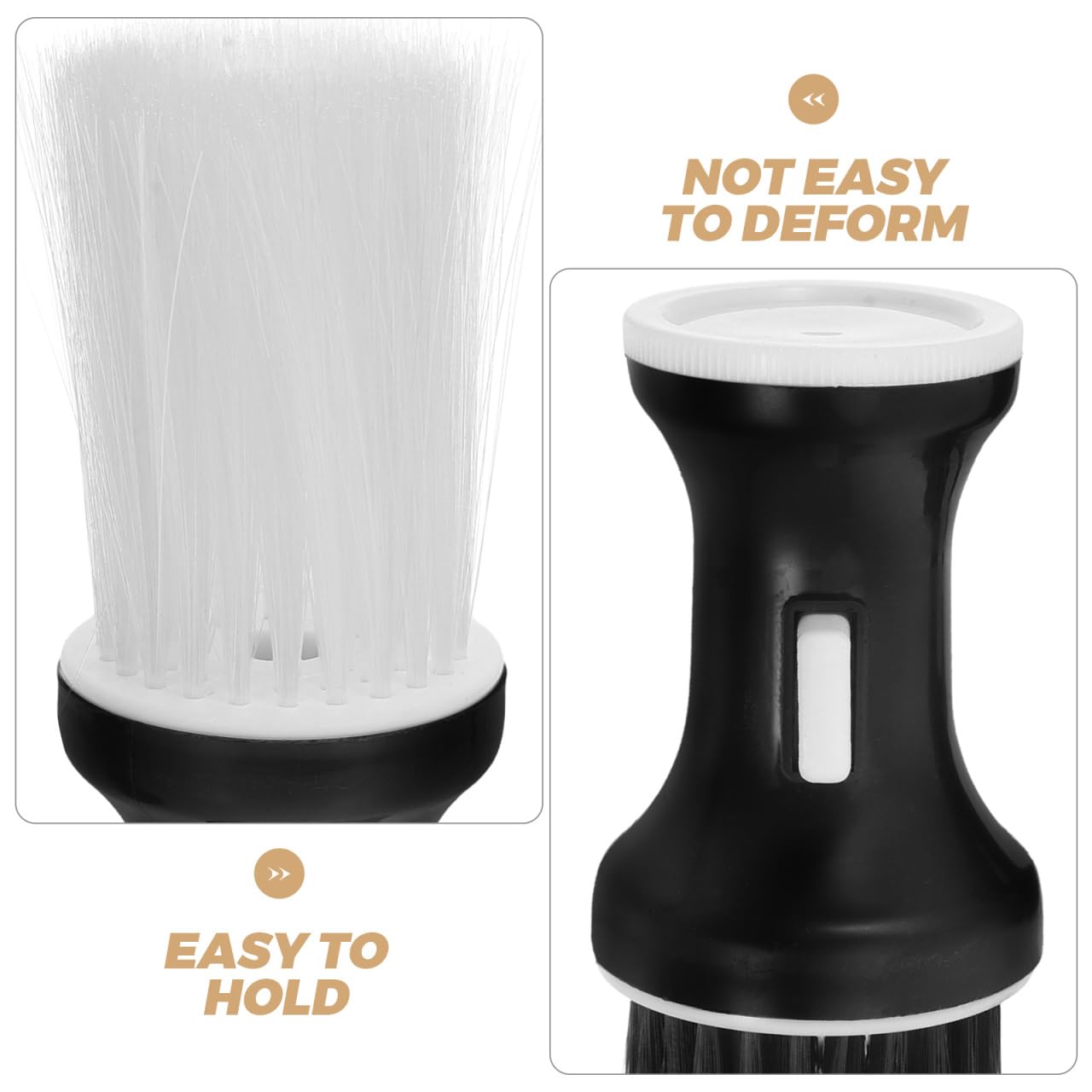 Ipetboom Barber Neck Duster Hair Brush with Talcum Powder Dispenser 2-Piece Hair Cleaning Brushes for Salon and Home Easy Sweep Shredded Skin-Friendly Design - Image 4