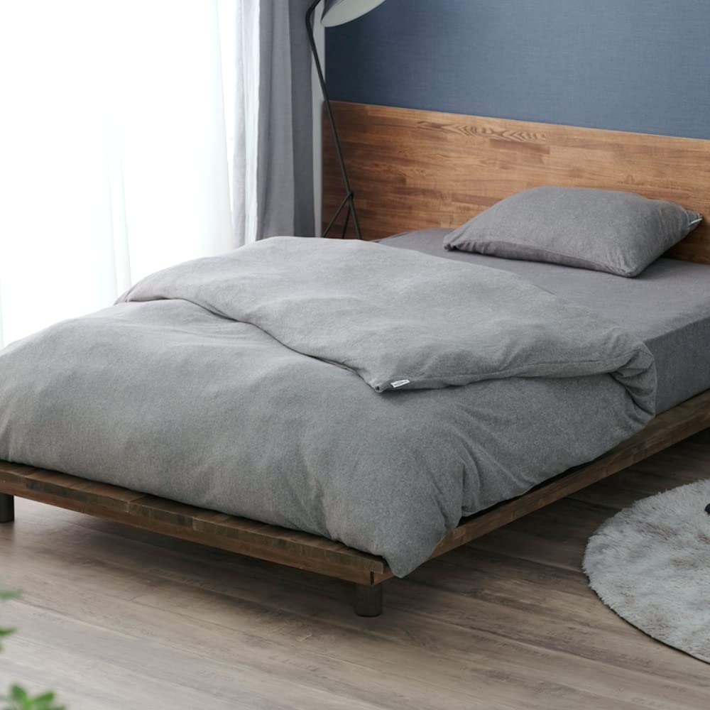 アイリスオーヤマ やわらかタオル素材掛け布団カバー シングル 夏はさらっと冬はふんわり暖か オールシーズン使える 高い吸水性 シンカーパイル生地 毛羽抜け少なく長く使える 生地の縮みや型崩れ防止に 洗濯機で丸洗いOK ズレ防止6ヶ所紐付き ダークグレー KKC-TCS-S - 2