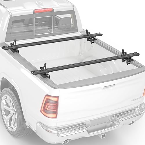 AA-Racks Modelo APX2503 Bastidor de aluminio resistente de perfil bajo de tamaño completo de 83" para camiones y remolques con carriles abiertos