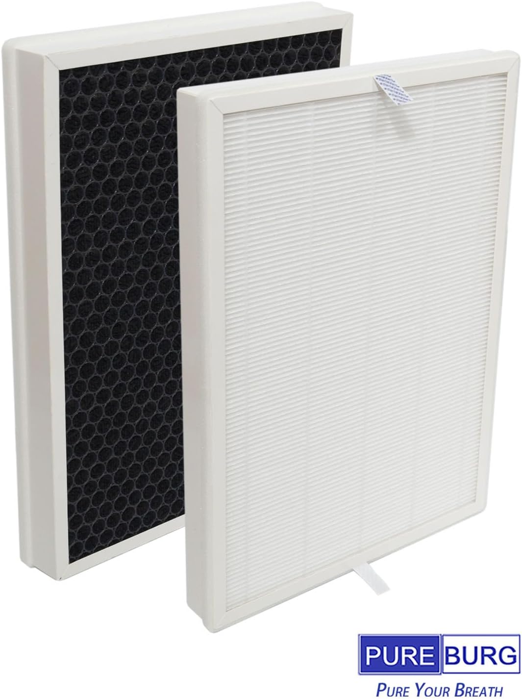 PUREBURG Replacement Filter Compatible with AromaRoom E-400 ＆ VEWIOR ClearAir-A7 Air Purifiers,4-Pack H13 HEPA Activated Carbon 2-in-1 Air Clean Dust VOCs