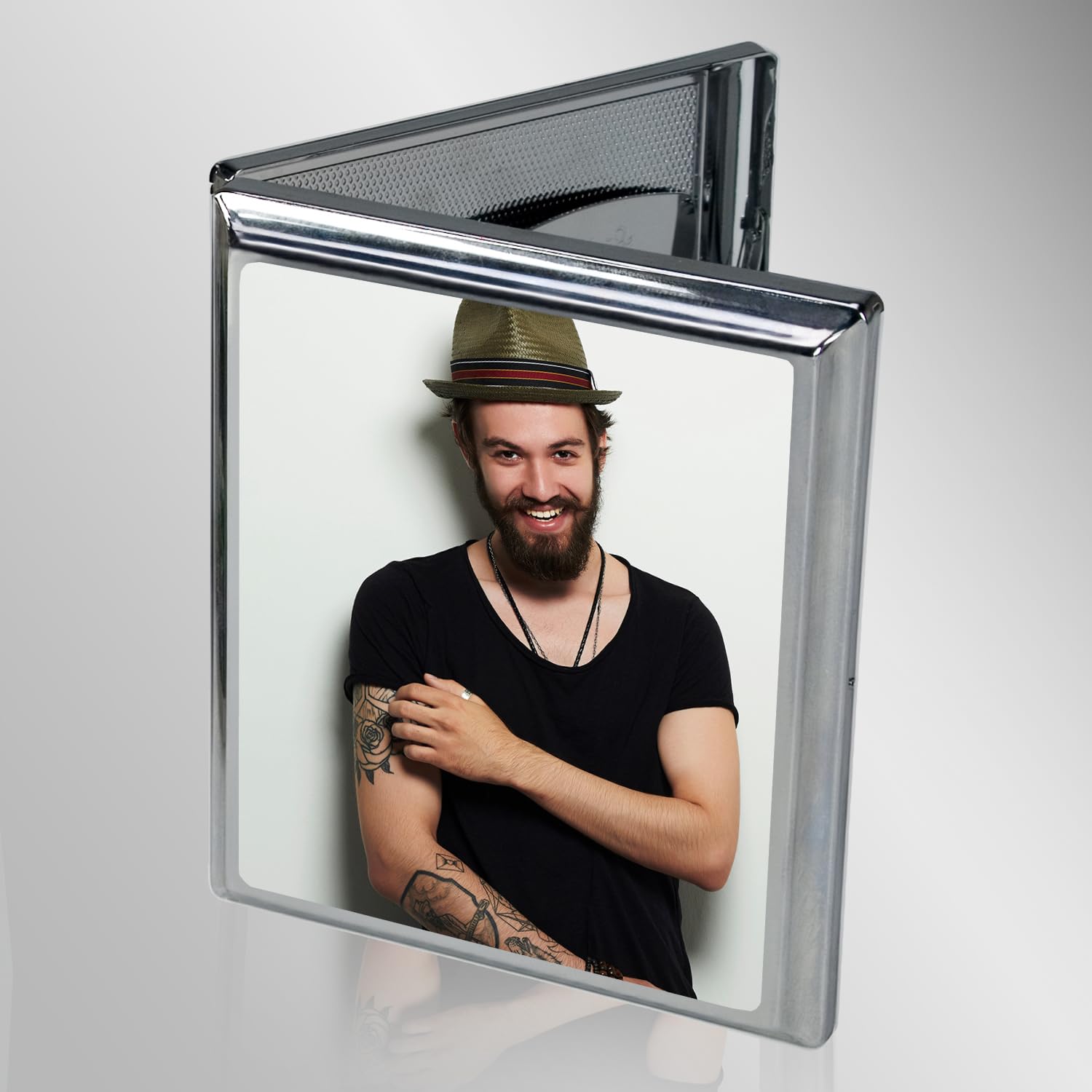 Contento | Personalisiertes Zigarettenetui | Bedruckt mit deinem Foto | Zigarettenbox | Geschenkidee für Männer & Frauen, Geburtstag, Weihnachten, Jubiläum, Werbegeschenk mit Logo