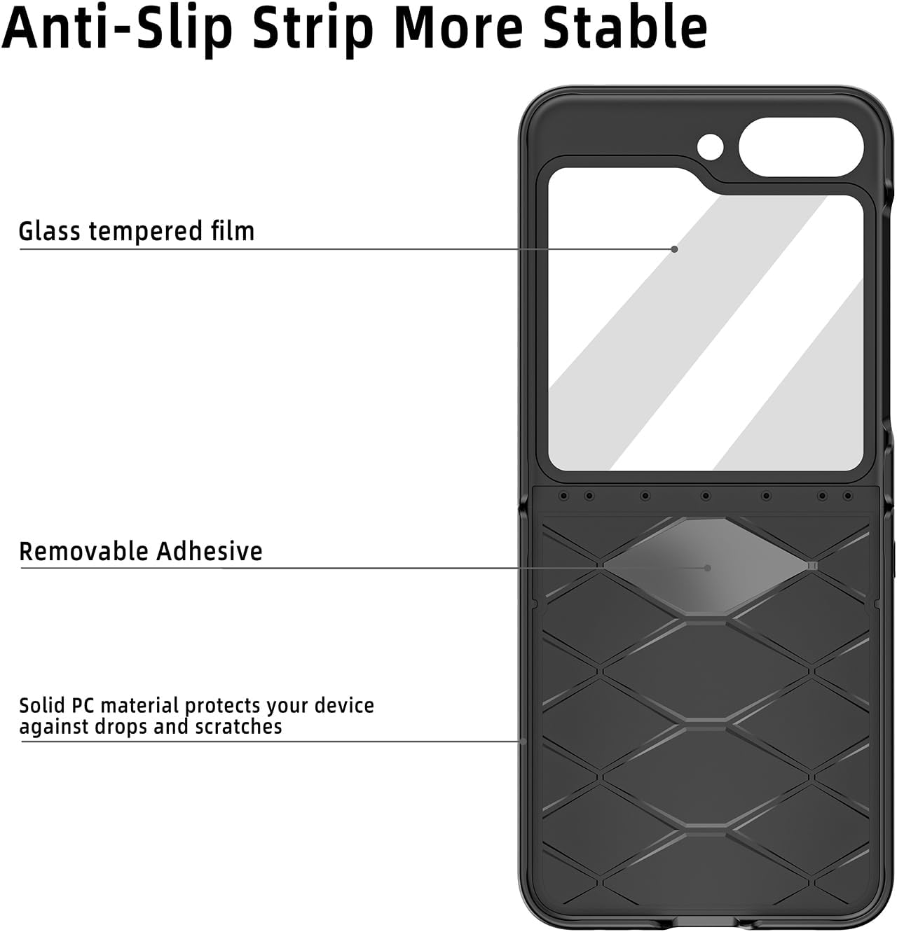 SHIEID Z Flip 5 Case Leather, Galaxy Z Flip 5 Case with Hinge Protection Stretchable Strap & Built-in Small Screen Protector Protective Phone Case for Samsung Galaxy Z Flip 5, Pink