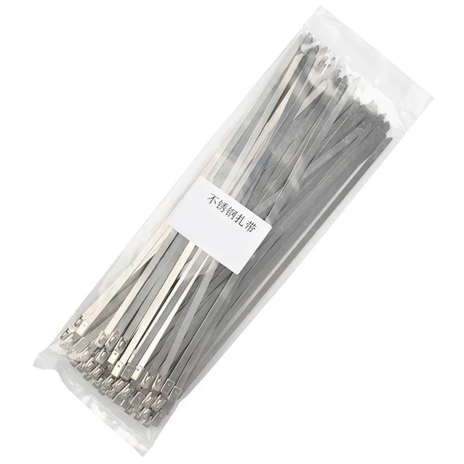 Bridas de acero inoxidable Bridas de acero inoxidable de 100 a 1000 mm de ancho, 100 unidades, autoblocantes, multifuncionales, con cierre de cremallera y escape.(7.9x700mm)
