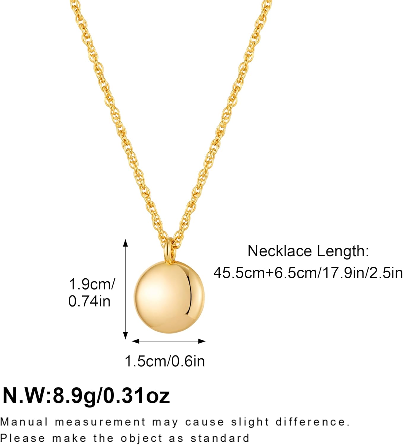 FAMARINE Gold Pendant Necklaces for Women Gold Bean Necklaces for Women Trendy Dainty Jewelry - Image 4