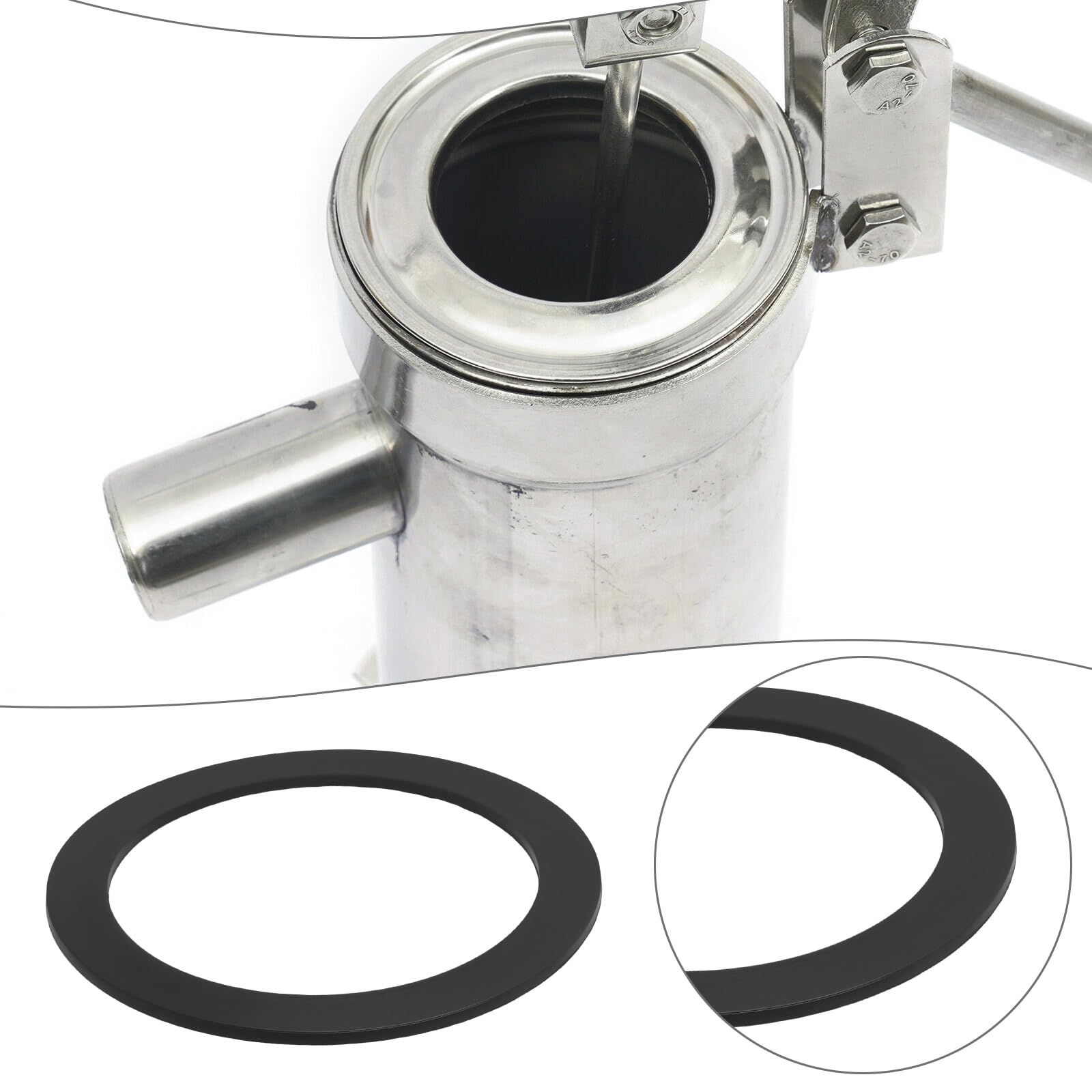 Be In Your Mind 2pcs Nitrile Rubber Flat Washer Replacement Part Flange Sealing Washer OD 90mm ID 70 mm Thickness 2.5mm Flat Washers for Hand Pump Type 75 - Image 3