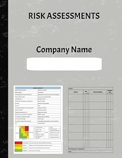 Risk Assessment Record Book: 72 page risk assessment logbook for businesses to complete and record risk assessments for safety compliance