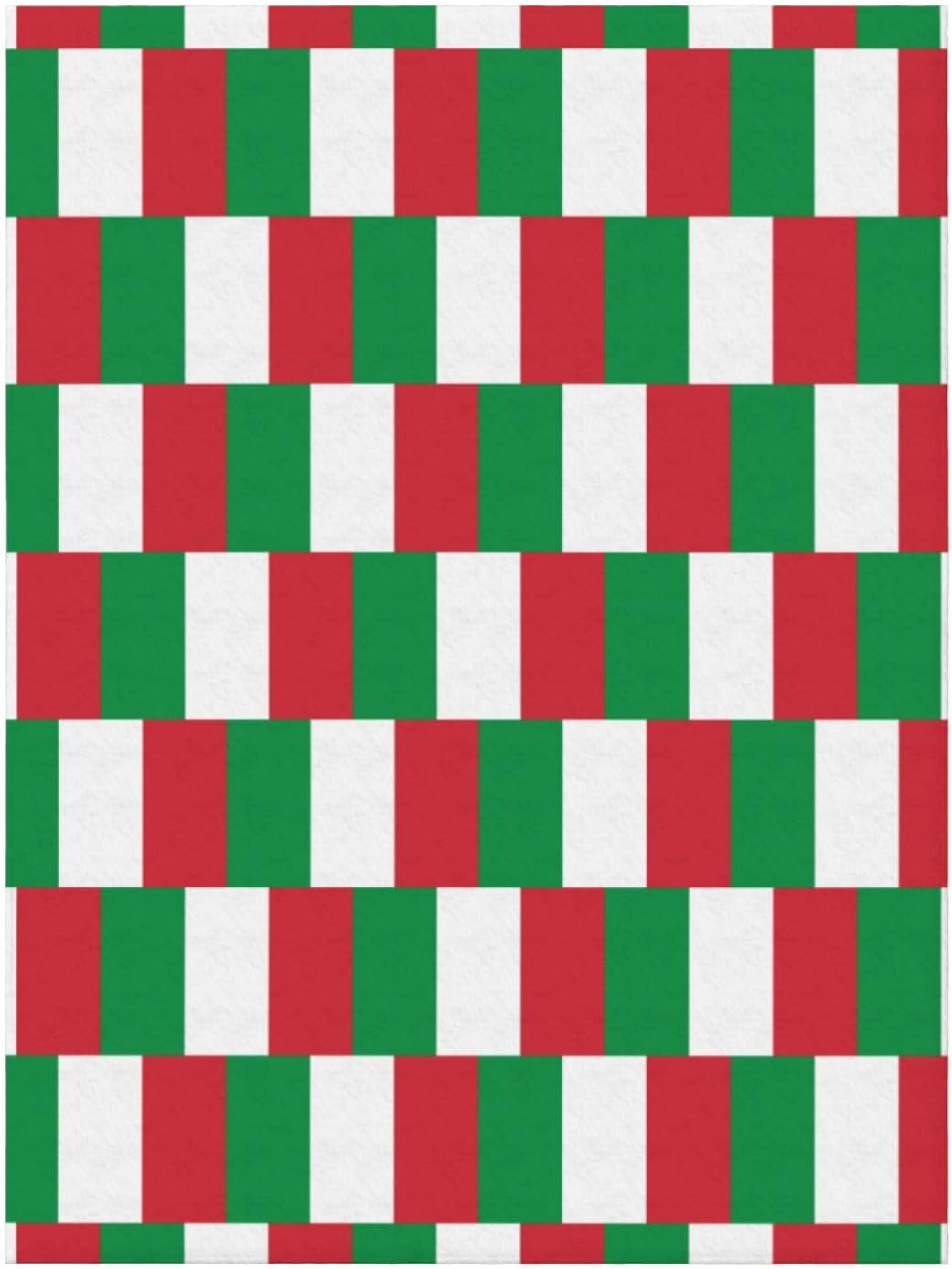 Italian Flag Decorative Gift Blanket, Sofa Bed Living Room Camping Travel Blanket (50 * 40 inches), Flannel Children's Blanket,