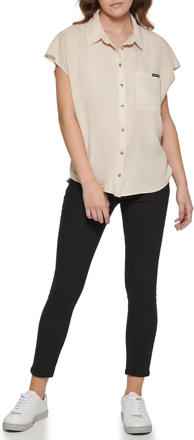 Calvin Klein Jeans Women's Dolman Short Sleeve Shirt - Image 2