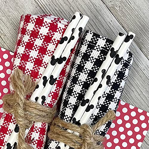 Pitillos de papel Mickey Mouse 100 unidades negro blanco miniatura 6