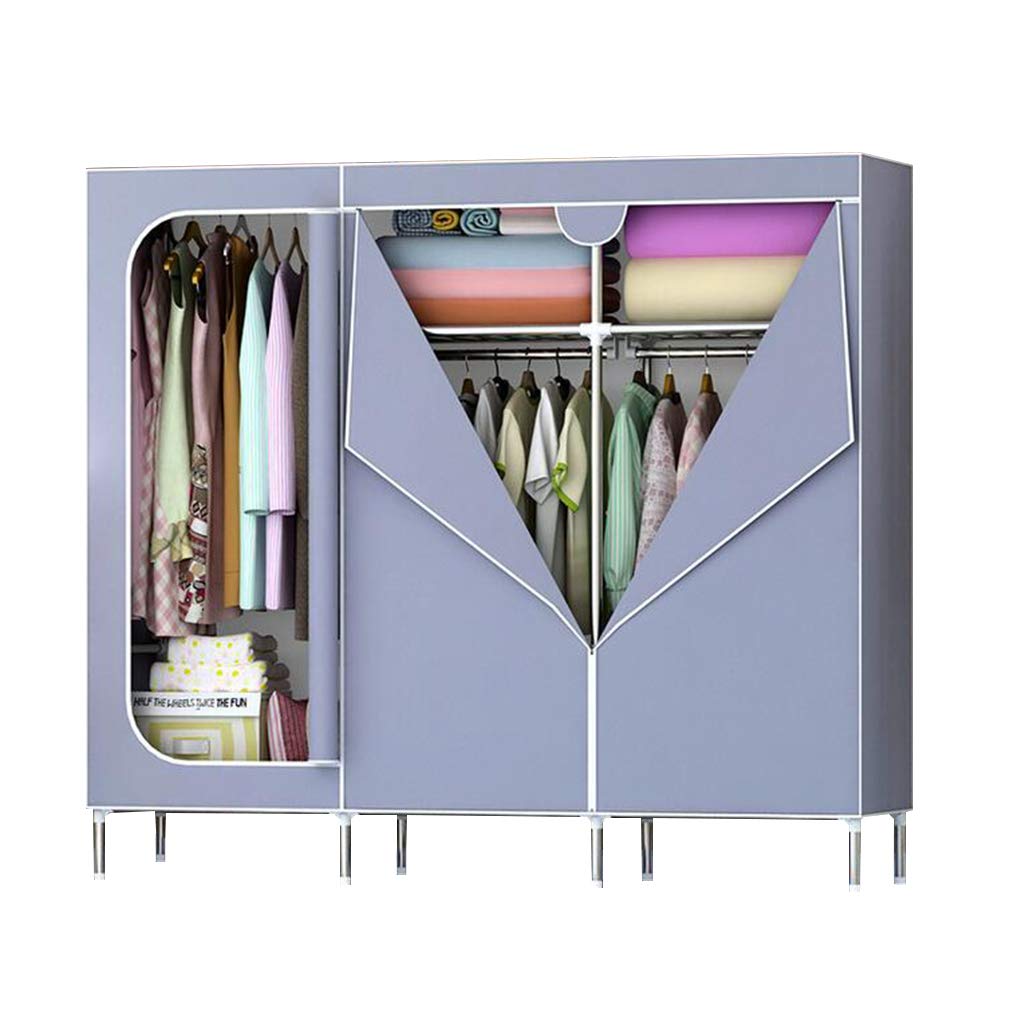 Armario de tela portátil para ropa con organizador de almacenamiento de 172x45x170cm