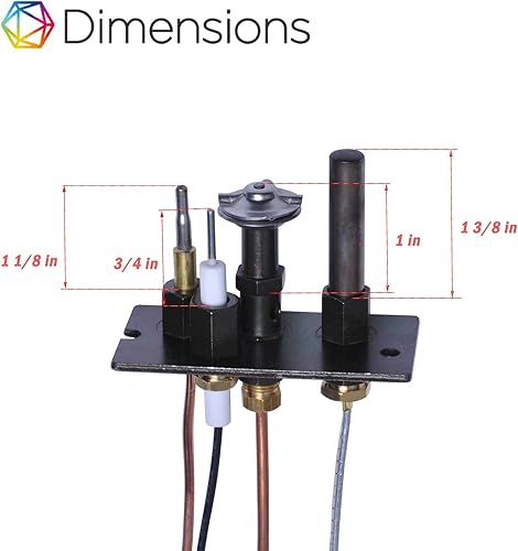 Miniatura 4 de 10002264 - Conjunto piloto SIT de gas natural propano (NG) de 3 vías compatible con HHT, Majestic, Monessen, Temco, Vermont Castings Estufas de gas