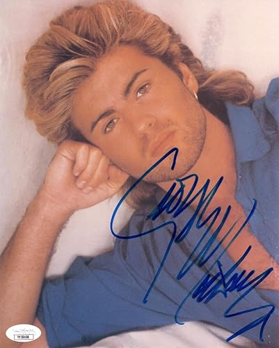 George Michael Signed Autograph 8x10 Photo Photograph A with James Spence Authentication JSA COA - Wham! Fantastic Make It Big Music from the Edge of Heaven Faith Listen Without Prejudice Vol. 1 Older Songs from the Last Century Patience