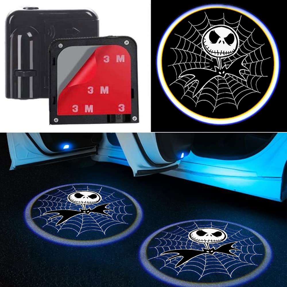 Buy for Car Door Lights Logo for The Nightmare Before Christmas Jack Skellington, Car Door Led