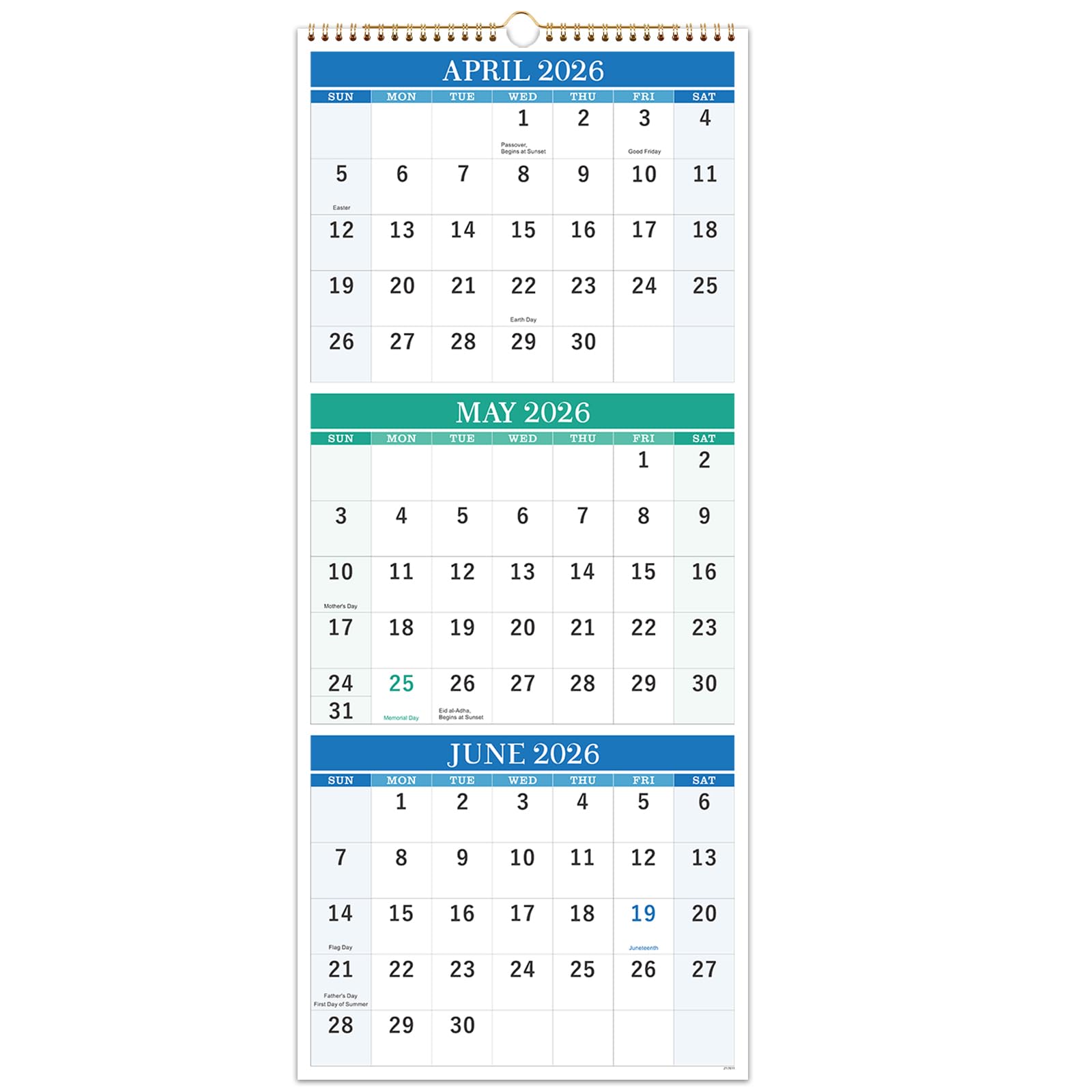 Amazon.com: Wall Calendar 2026-2027 - 3 Month Calendar Vertical