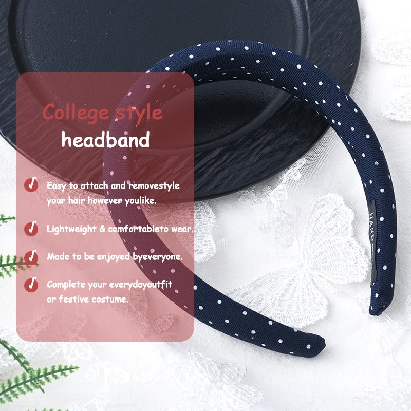 FASHION Set of 2 Polka Dot Padded Headband with CC Logo 51efXVms+AL._AC_UF350,  main image 4