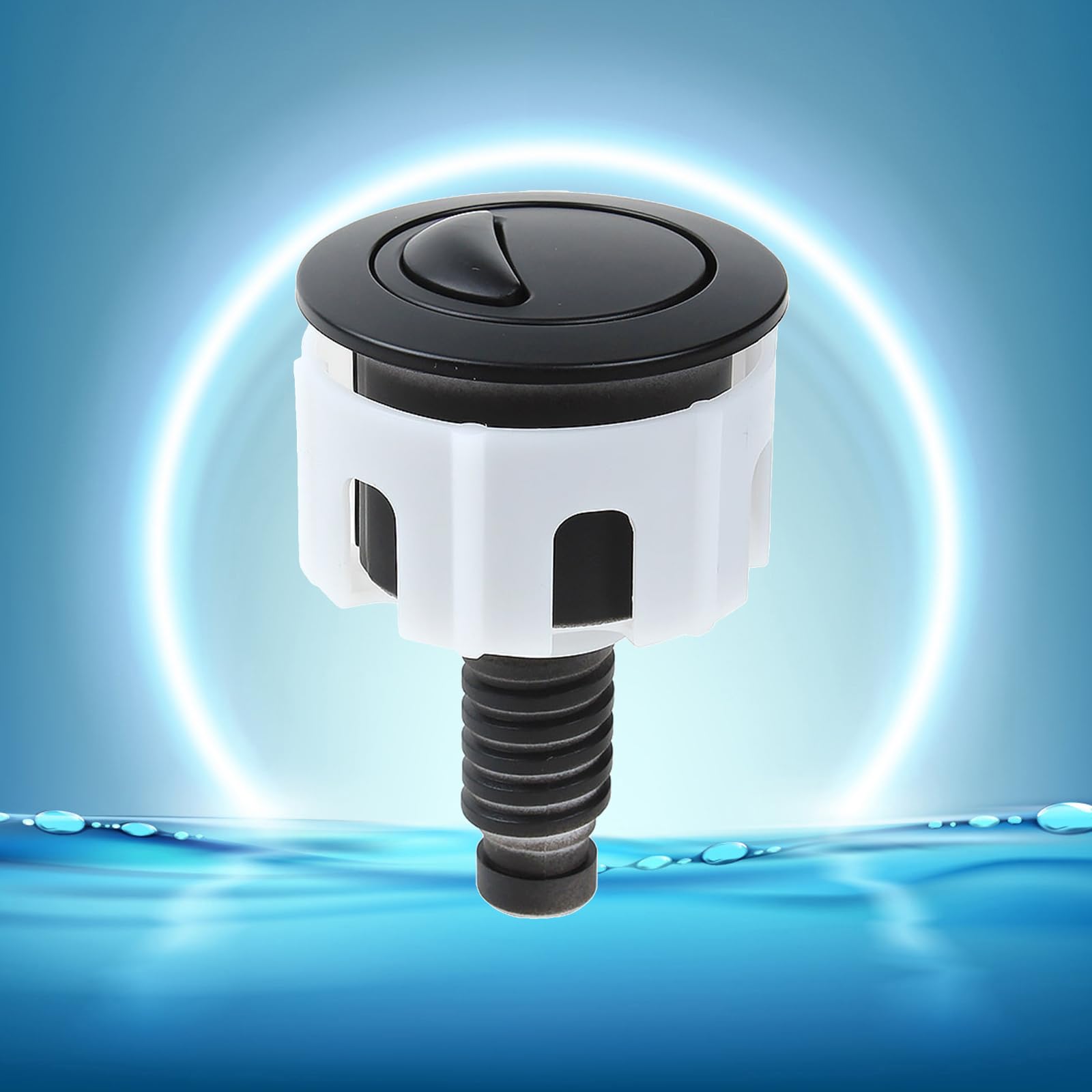 Toilet Push Button Adjustable Top Push Button Toilet Tank Button Replacement for Most Double Flush Toilet Durable Double Push Flushing Button Resistant Rust Proof - Image 4