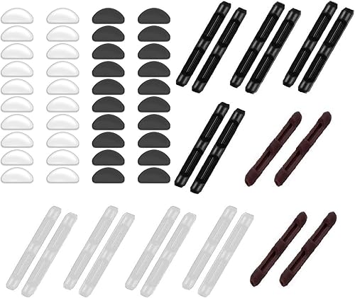 20 pares de almohadillas nasales para anteojos y 10 pares de retenedores suaves para lentes de sol