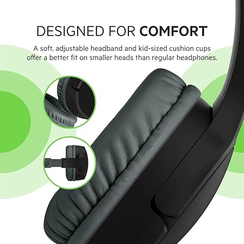 Miniatura 6 de Belkin SOUNDFORM - Mini auriculares inalámbricos para niños con micrófono integrado, 30 horas de reproducción, Bluetooth 5.0 o conexión por cable,