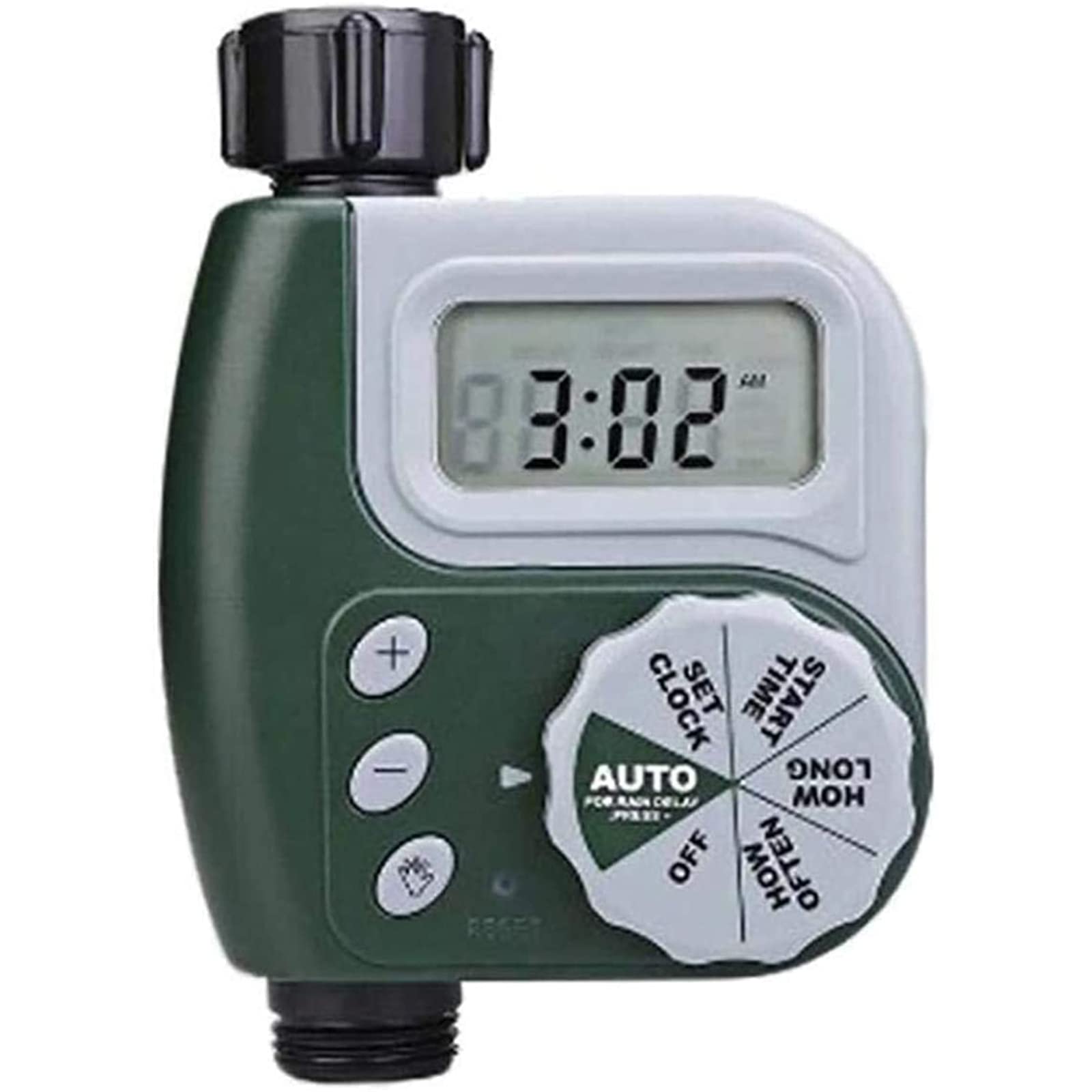 SAZDFY Programmable Orbit Digital Water Timer with Rain Sensor for Garden Irrigation using Water Butt - Easy Setup, Durable and Waterproof, Leakage Prevention, Clear LCD Screen