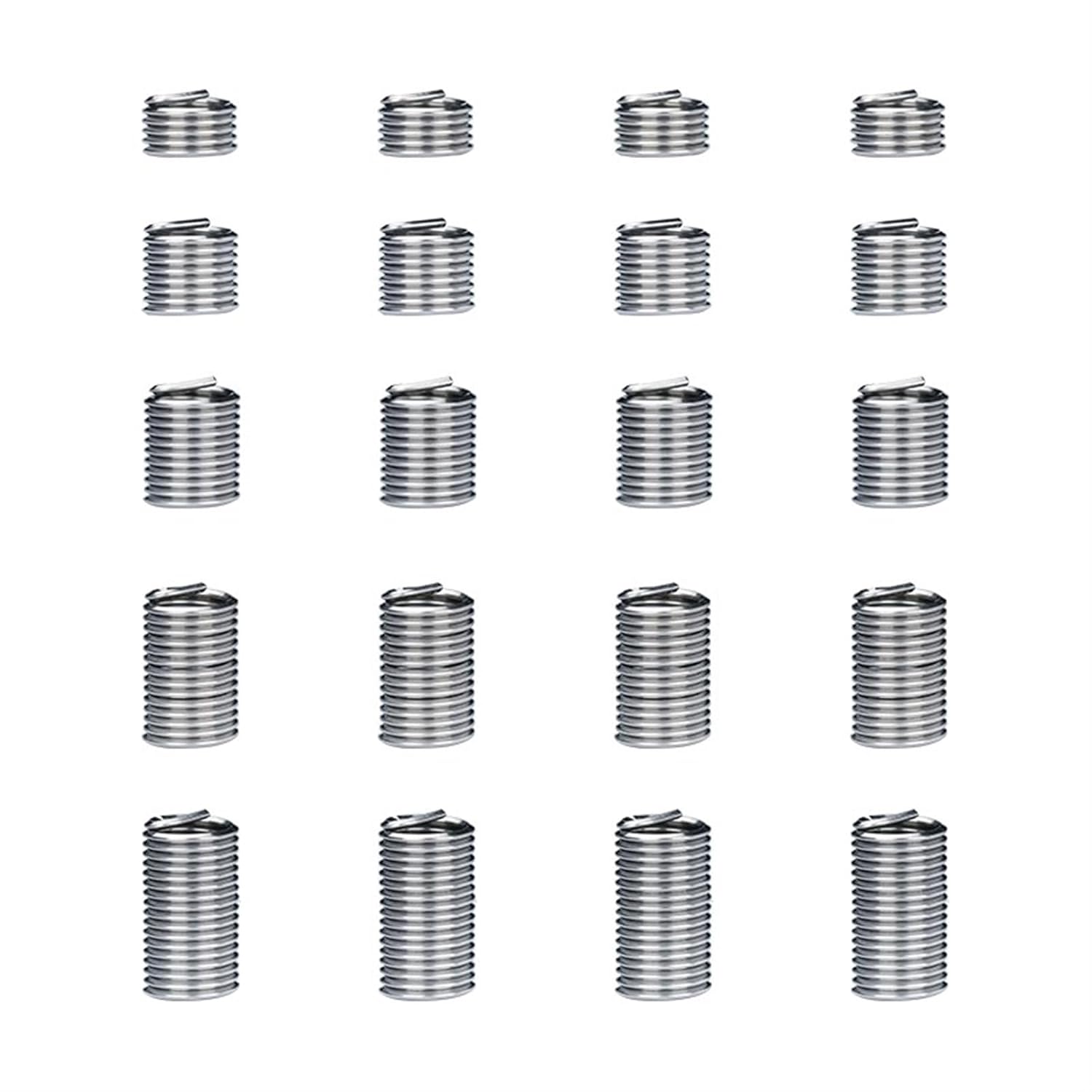 10pcs M11 M12 M14 Inner Thread Insert Assorted Set 304 Stainless Steel Thread Insert Fasteners Hardware Screw Repair Tool(M14x1.5x2.5D)