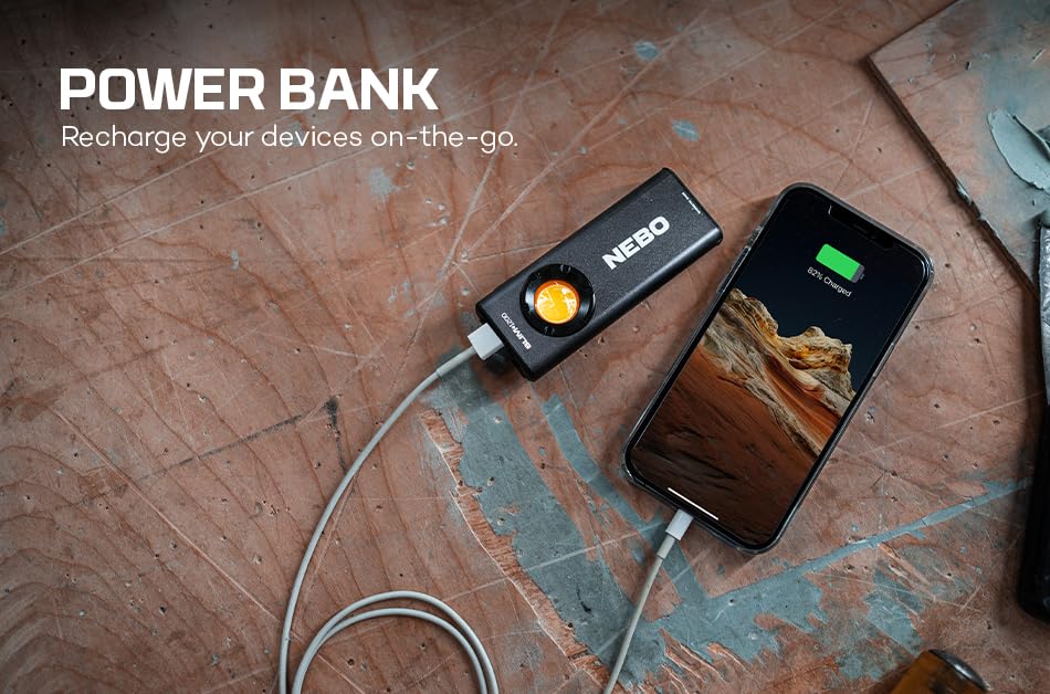 NEBO Slim+ Pocket Work Light - Rechargeable 1200 Lumen Mini Torch